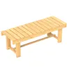 Banco de Jardín de Madera de Abeto de 2 Plazas para Jardín o Terraza Soporta hasta 250 kg 110x38x35 cm Natural - Ogal.Es