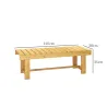 Banco de Jardín de Madera de Abeto de 2 Plazas para Jardín o Terraza Soporta hasta 250 kg 110x38x35 cm Natural - Ogal.Es