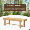 Banco de Jardín de Madera de Abeto de 2 Plazas para Jardín o Terraza Soporta hasta 250 kg 110x38x35 cm Natural - Ogal.Es