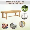 Banco de Jardín de Madera de Abeto de 2 Plazas para Jardín o Terraza Soporta hasta 250 kg 110x38x35 cm Natural - Ogal.Es