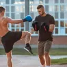 Manopla de Boxeo Paos Muay Thai MMA Curvadas para Entrenamiento Karate Taekwondo Kickboxing Training Negro - Ogal.Es