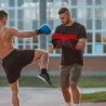 Manopla de Boxeo Paos Muay Thai MMA Curvadas para Entrenamiento Karate Taekwondo Kickboxing Training Rojo - Ogal.Es
