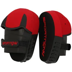 Manopla de Boxeo Paos Muay Thai MMA Curvadas para Entrenamiento Karate Taekwondo Kickboxing Training Rojo - Ogal.Es