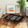 Cama Elevada para Perros Grandes Cama para Perros con Zona de Malla Transpirable y Bolsa 122x92x23 cm Negro - Ogal.Es