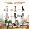 Cama Elevada para Perros Grandes Cama para Perros con Zona de Malla Transpirable y Bolsa 122x92x23 cm Negro - Ogal.Es