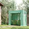 Invernadero de Exterior con Ventanas y Marco de Acero Invernadero para Cultivar Tomates Flores 200x76x168 cm Verde - Ogal.Es
