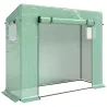 Invernadero de Exterior con Ventanas y Marco de Acero Invernadero para Cultivar Tomates Flores 200x76x168 cm Verde - Ogal.Es