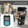 Cubo de Fregar 20L con Ruedas y Escurridor Cubo para Fregona con Separador de Agua 60x27x70,5 cm Negro - Ogal.Es