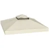 Toldo de Recambio 3x3 m con Techo Doble con Orificios de Drenaje y Protección UPF30+ Crema Solo Toldo NO Incluye... - Ogal.Es