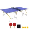 Mesa de Ping Pong Plegable Mesa de Tenis de Mesa Diseño Compacto con Red y Reposapiés Ajustables 274x152,5x76 cm... - Ogal.Es