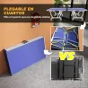 Mesa de Ping Pong Plegable Mesa de Tenis de Mesa Diseño Compacto con Red y Reposapiés Ajustables 274x152,5x76 cm... - Ogal.Es
