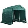 Carpa de Jardín Exterior 2,4x2x2 m Cobertizo Exterior con 2 Puertas con Cremallera Impermeable Anti-UV Carpa Verde - Ogal.Es