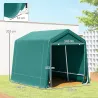 Carpa de Jardín Exterior 2,4x2x2 m Cobertizo Exterior con 2 Puertas con Cremallera Impermeable Anti-UV Carpa Verde - Ogal.Es