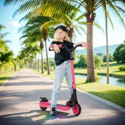 Patinete Eléctrico Plegable de +6 Años Motor 120 W Autonomía 6 KM MAX 10 KM/H Ruedas de 5" - 5,5" Altura Ajustab... - Ogal.Es