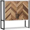 Armario de Pared para Baño Armario Colgante con 2 Puertas Estante Ajustable y Estante Abierto 59x20x60 cm Multic... - Ogal.Es