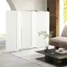 Biombo Separador de Ambientes de 6 Paneles Biombo Plegable 240x170 cm para Salón Dormitorio Oficina Blanco - Ogal.Es
