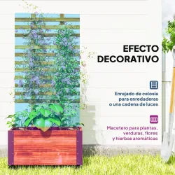 Jardinera con Ruedas Enrejado Tela no Tejida y Esquinas Metálicas de Doble Capa 65x31x147 cm Carbonizado - Ogal.Es