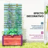 Jardinera con Ruedas Enrejado Tela no Tejida y Esquinas Metálicas de Doble Capa 65x31x147 cm Carbonizado - Ogal.Es