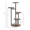 Soporte para Plantas de Madera y Acero de 5 Niveles con 5 Estantes Redondos Soporte para Macetas 43x43x70 cm Car... - Ogal.Es