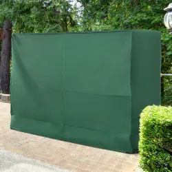 Funda Balancín Jardín Cubierta de Columpio con Cordones Ajustables Impermeable Anti-UV 240x133x185 cm Verde - Ogal.Es