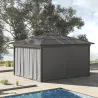 4 Paredes Laterales para Cenador 302x205 cm con 40 Ganchos y Anillos en C para Pérgola Gazebo Gris Claro - Ogal.Es
