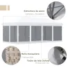 Carpa Plegable Pop-Up Gazebo 6x3 m con 6 Paredes Laterales de Malla Anti-UV y Bolsa de Transporte Crema - Ogal.Es