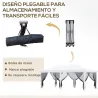 Carpa Plegable Pop-Up Gazebo 6x3 m con 6 Paredes Laterales de Malla Anti-UV y Bolsa de Transporte Crema - Ogal.Es