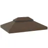 Toldo de Recambio 4x3 m con Techo Doble con Orificios de Drenaje y Protección UPF30+ Crema Solo Toldo NO Incluye... - Ogal.Es