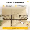 Barrera de Seguridad para Mascotas de 3 Paneles Puerta Auto Cierre y Diseño Plegable para Perros Pequeños 202,5x... - Ogal.Es