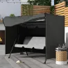 Funda para Balancín de Jardín con Cremallera Cubierta para Muebles de Exterior 205x124x164 cm Gris Oscuro - Ogal.Es