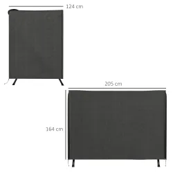 Funda para Balancín de Jardín con Cremallera Cubierta para Muebles de Exterior 205x124x164 cm Gris Oscuro - Ogal.Es