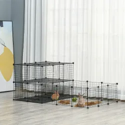 Recinto Modular para Roedores con Amplio Espacio Fácil Montaje y Estructura Resistente de Acero y Resina PP 175x... - Ogal.Es