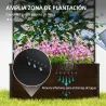 Jardinera Elevada con Panel de Privacidad de Hojas Decorativas de Metal y Opción de Montaje en Pared 61x23x113 c... - Ogal.Es