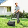 Rodillo para Césped de 38L Relleno de Arena o Agua con Mango en U para Jardín Granja Negro - Ogal.Es