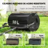 Rodillo para Césped de 38L Relleno de Arena o Agua con Mango en U para Jardín Granja Negro - Ogal.Es