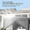 Carpa Plegable Pop-up 3x3 m con 4 Paredes Laterales Anti-UV y Bolsa de Transporte Gris - Ogal.Es