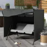 Funda para Balancín de Jardín con Cremallera Cubierta para Muebles de Exterior 177x114x152 cm Gris Oscuro - Ogal.Es