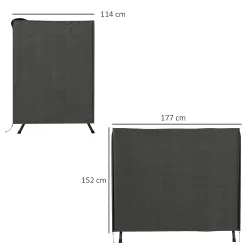 Funda para Balancín de Jardín con Cremallera Cubierta para Muebles de Exterior 177x114x152 cm Gris Oscuro - Ogal.Es