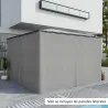 4 Paredes Laterales para Cenador 3,5x2 m con 48 Ganchos y Anillos en C para Pérgola Gazebo Gris Claro - Ogal.Es