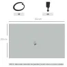 4 Paredes Laterales para Cenador 3,5x2 m con 48 Ganchos y Anillos en C para Pérgola Gazebo Gris Claro - Ogal.Es