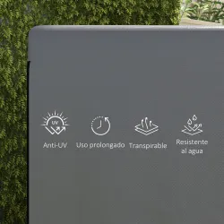 Funda Protectora Impermeable para Balancín de Jardín 3 Plazas con Cremallera Antipolvo y Antiviento 215x155x150 cm - Ogal.Es
