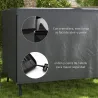 Funda Protectora Impermeable para Balancín de Jardín 3 Plazas con Cremallera Antipolvo y Antiviento 215x155x150 cm - Ogal.Es