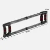 Expansor de Pecho con Resistencia Ajustable de 10-50 kg para Desarrollo Muscular de Brazos 80x22x5 cm Negro - Ogal.Es