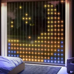 Cortina de Luces LED 3x3m Inteligente con Sincronización Musical Control Remoto y App Efectos y Colores Personal... - Ogal.Es