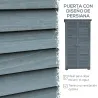 Cobertizo de Madera Caseta de Madera 0,31 m² 87x46,5x160 cm con 2 Puertas y 2 Estantes Interior Gris - Ogal.Es