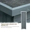 Cobertizo de Madera Caseta de Madera 0,31 m² 87x46,5x160 cm con 2 Puertas y 2 Estantes Interior Gris - Ogal.Es