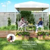 Carpa Plegable Pop-up 2,5x2,5 m con 4 Paredes Laterales Anti-UV Altura Ajustable y Bolsa de Transporte Blanco - Ogal.Es