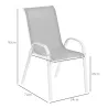 Set de 4 Sillas de Exterior Apilables con Asiento de Malla Respaldo Alto y Marco de Acero para Jardín o Terraza ... - Ogal.Es