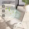 Set de 4 Sillas de Exterior Apilables con Asiento de Malla Respaldo Alto y Marco de Acero para Jardín o Terraza ... - Ogal.Es