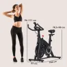 Bicicleta Estática de Interior con Volante de Inercia de 15 kg Monitor LED con Pulsómetro Manillar y Asiento Aju... - Ogal.Es